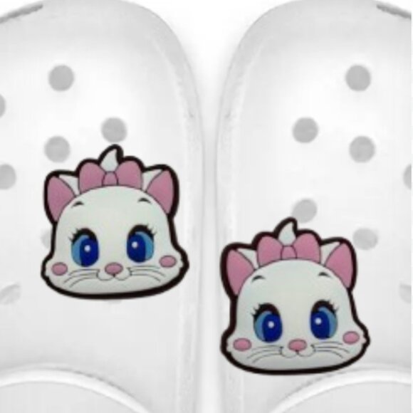 BOGO! Crocs Style Shoe Charms Jibbitz - Disney Tsum Aristocats Marie 2pc Set - Picture 1 of 5